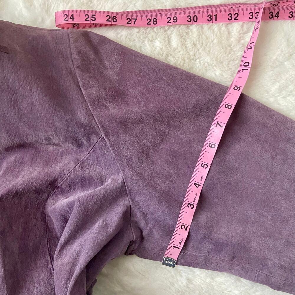 Dialogue Vintage Purple Suede Fringe Jacket - Picture 8 of 8